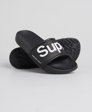 Superdry Eva Pool Női Papucs Fekete | ZFSCL4962